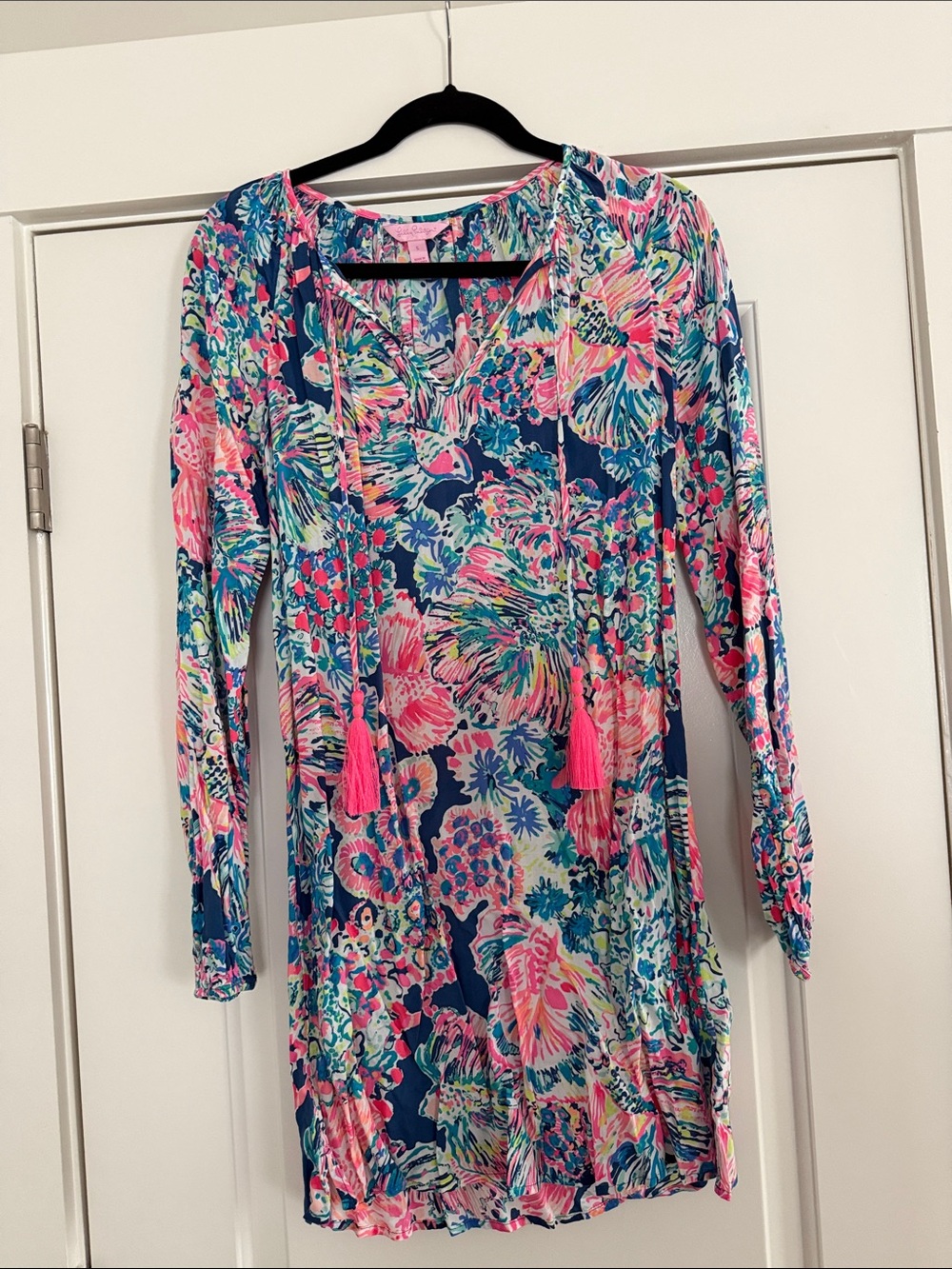 Lilly Pulitzer Blue Pink Green Floral Mini Dress